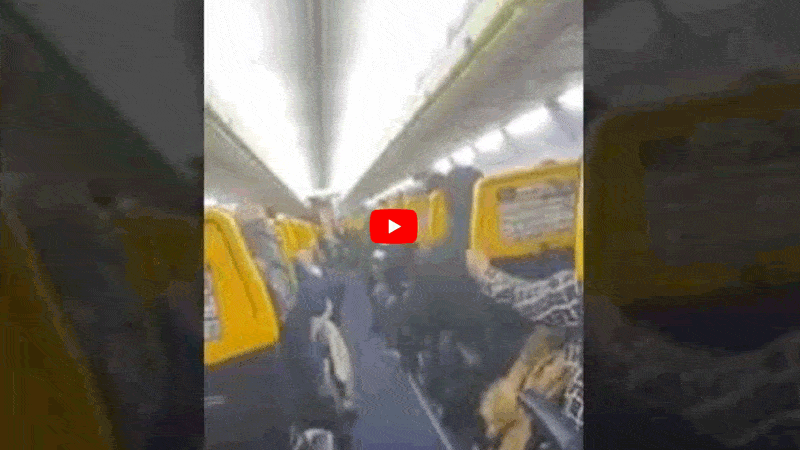  Vidéo: Panique dans un avion pris dans la tempête Dennis