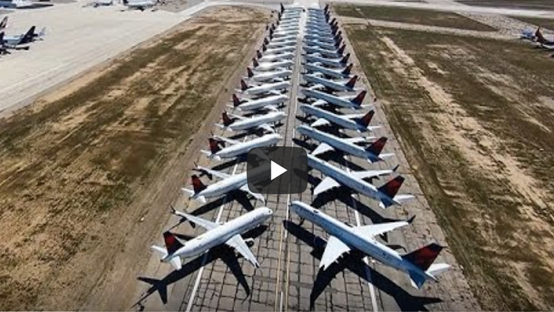  Vidéo: Plus de 16 000 avions immobilisés dans le monde