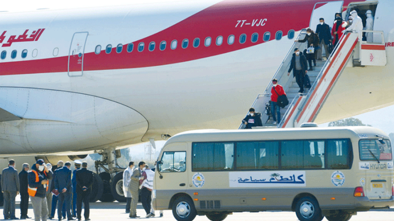  Rapatriement: Arrivée de 266 algériens en provenance de Dubaï