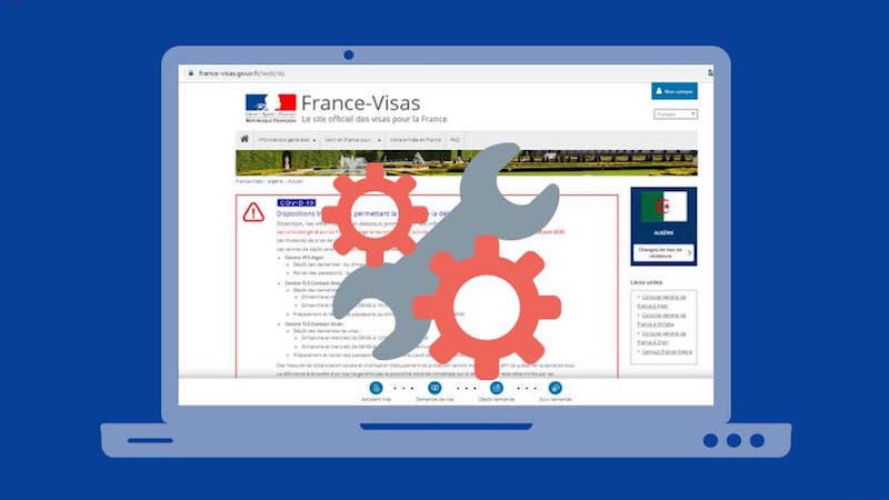  Visa pour la France: Le portail France-Visas indisponible