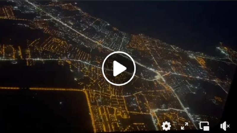  « Alger by night » vue depuis le cockpit d’un avion d’Air Algérie