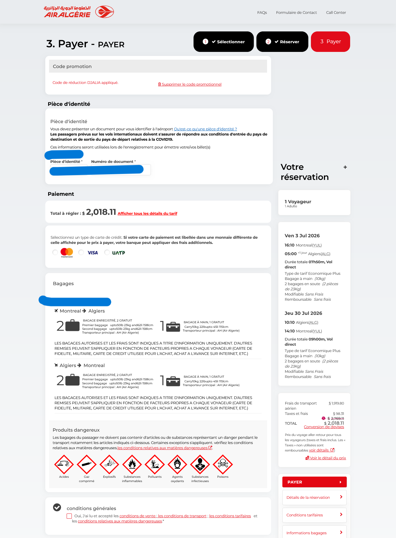 Air Algérie réduction code promo DJALIA