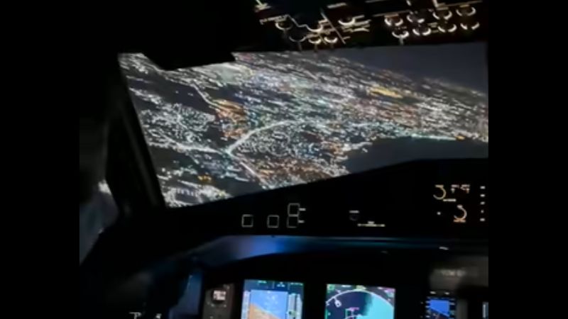  Magnifique vue depuis le cockpit d’un avion d’Air Algérie